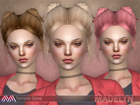 The Sims Resource Madelyn Hair 17 By Tsminh Sims 4 Hairs