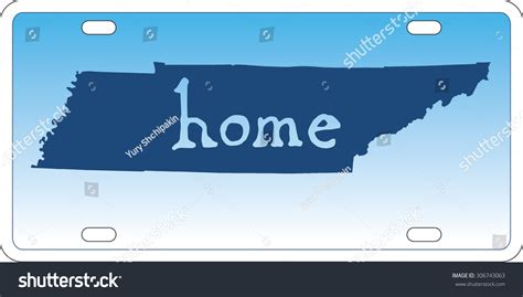 Tennessee State License Plate Vector Stock Vector Royalty Free