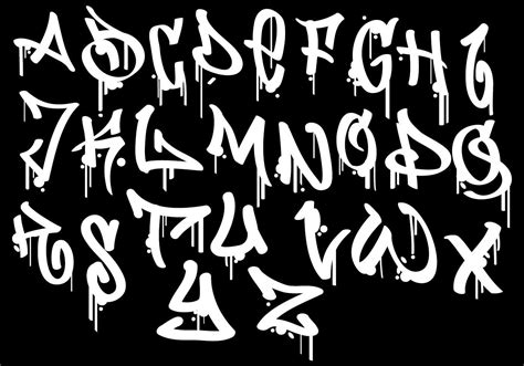 Graffiti Dripping Letter Font Cover Letters Samples