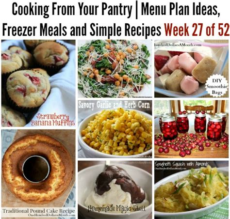 It's never quite effortless but it can be simple. Cooking From Your Pantry | Menu Plan Ideas, Freezer Meals ...