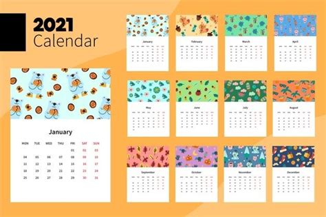 Calendario anual para 2021 años en formato pdf para imprimir. Baixe Modelo Ilustrado De Calendário 2021 gratuitamente | Modelos de calendário, Design de ...