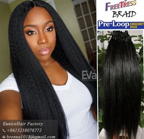 Freetress Braids Pre Looped Yaki Yaky Straight Knotless Crochet Braids