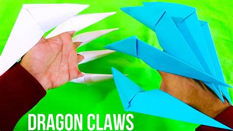 How To Make Paper Dragon Claws Paper Claws Youtube