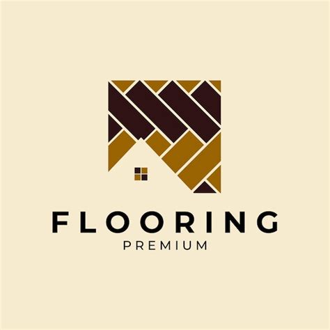 Premium Vector Home Flooring Minimalist Logo Vector Template Design