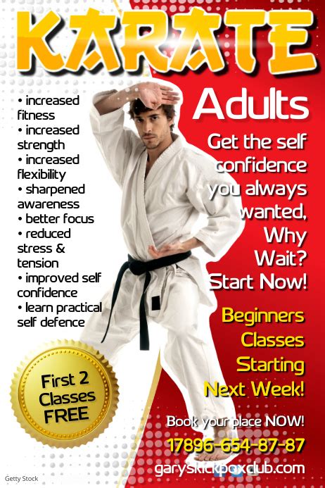 Karate Poster Template Postermywall