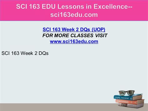 Sci 163 Entire Course Uop For More Classes Visit Sci 163 Week 1 Dqs