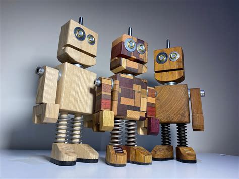 Robots Blog Stewbot A Hand Made Wooden Collectable Robot News