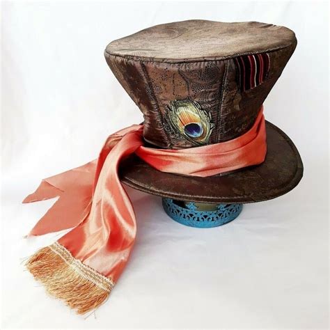 Disney Mad Hatter Top Hat Alice In Wonderland Adjustable Costume
