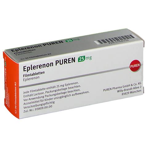 Ich bin sogar 2x deswegen. EPLERENON PUREN 25MG 50 St - shop-apotheke.com