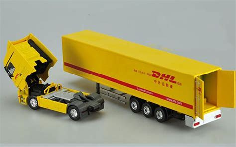 150 Yellow Dhl Diecast Mercedes Benz Container Truck Model Nt01t234