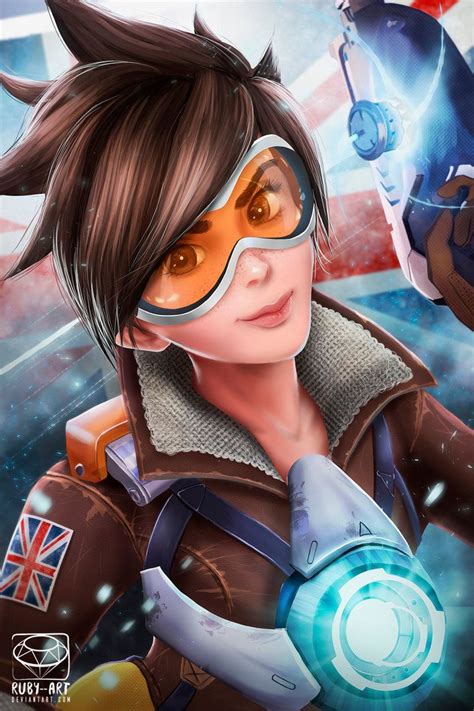 Tracer Fanart Overwatch Heroes By Ruby On