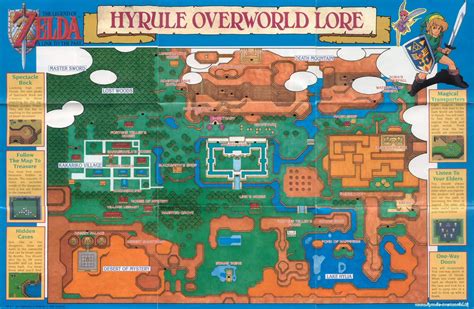 Hyrule Overworld Map The Legend Of Zelda Nintendo World Nintendo Nes