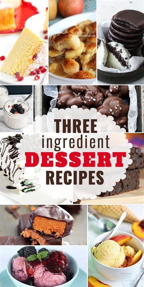 Three Ingredient Desserts Recipes Wedge
