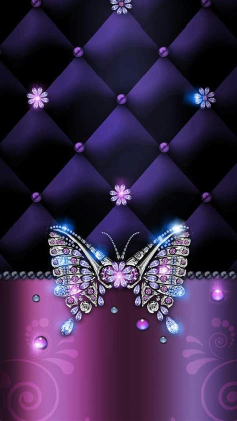 Jeweled Butterfly Bling Wallpaper Phone Wallpaper