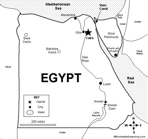 Egypt Map Coloring Pages Richard A Mckinney