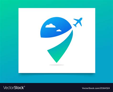 Travel Agency Tourism App And Trips Logo Vector Image