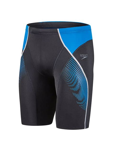 Speedo Fit Panel Jammer Swimming Shorts Blackblue At John Lewis