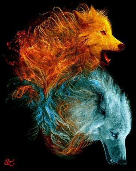 Fire And Water Wolves Wolf Spirit Wolf Pictures Wolf Art
