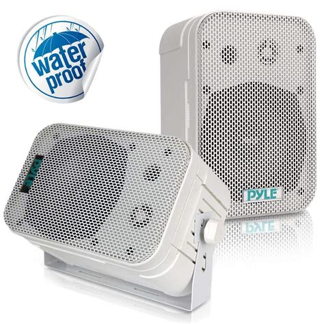Pyle 525 In Indooroutdoor Waterproof Speakers Pdwr40w The Home Depot