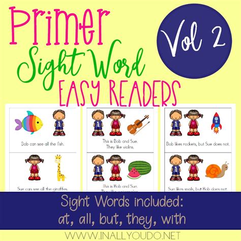 Primer Sight Word Readers Set 2 Thrifty Homeschoolers