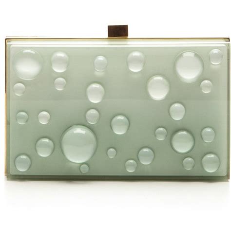 Elie Saab Mint Small Bubbles Plexi Clutch 2050 Liked On Polyvore