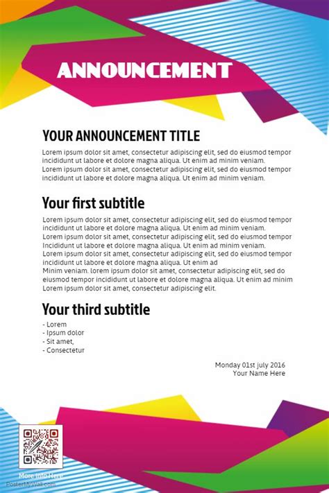 New employee announcement (with template). 19 best Organization and Club Poster Templates images on Pinterest | Club poster, Poster ...