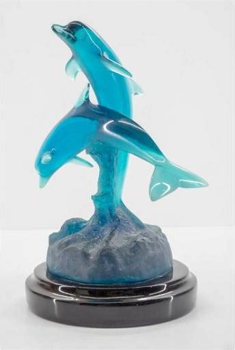Robert Wyland Acrylic Dolphin Sculpture