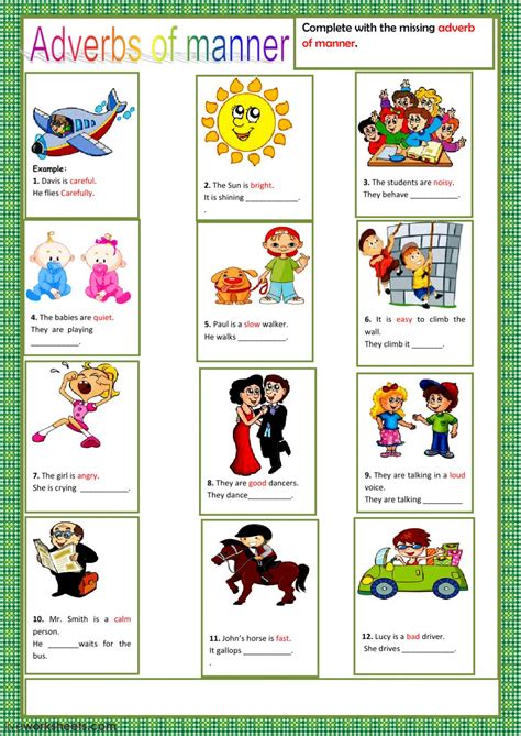 Adverbs of manner are used to tell us the way or how something is done. Adverbs exercise