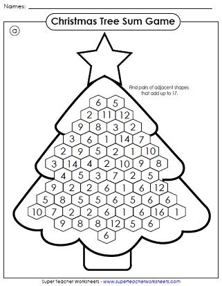 The first math worksheet is addition up to 20 with no regrouping, great for first or second graders. Christmas Worksheets