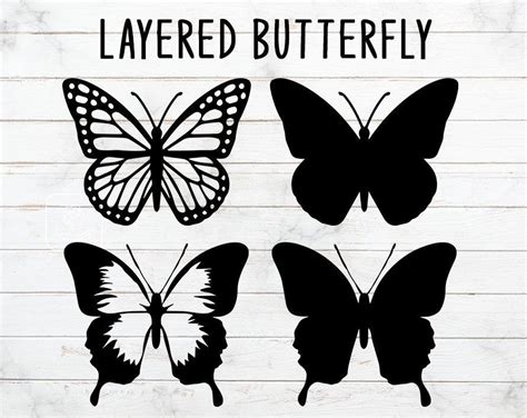 Butterfly Svg Cut File Cricut Svg Files For Cricut Layered Butterfly