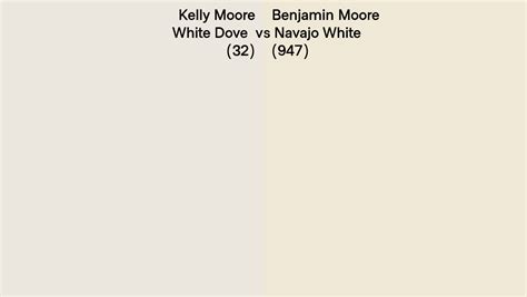 Kelly Moore White Dove 32 Vs Benjamin Moore Navajo White 947 Side