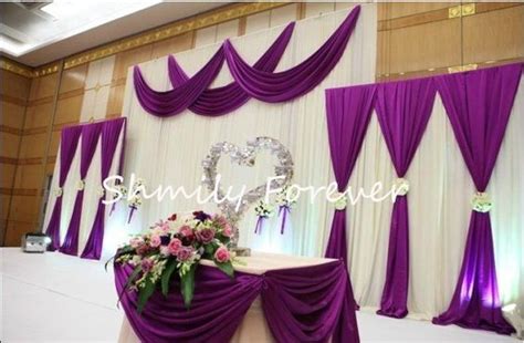 White And Purple Backdrops For Wedding Ceremony Purple