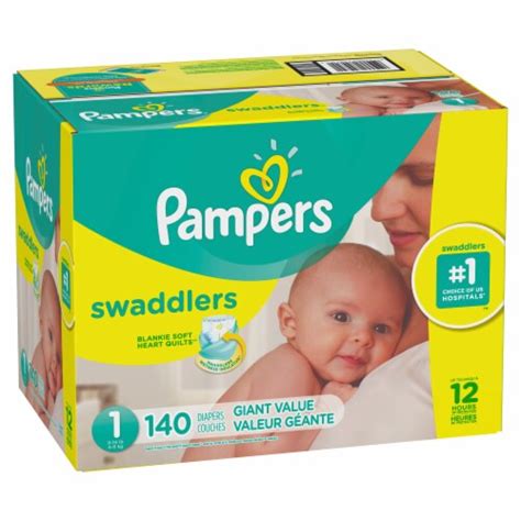 Pampers Swaddlers Size 1 Newborn Diapers 140 Ct Kroger