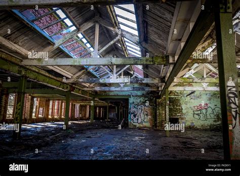 A Disused Factory Which Has Been Left To Decay And Rot The Glass