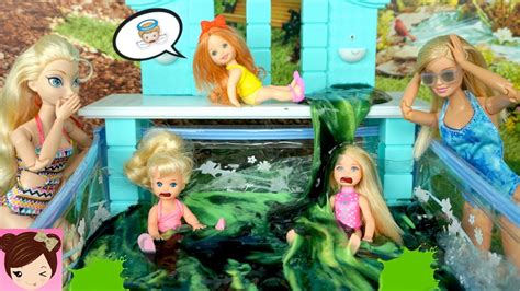 Juegosdiarios.com, web líder en juegos online desde el año 2004 con más de 33.307 juegos 100% gratis diviértete con este nuevo juego de vestir a barbie y da rienda suelta a tu imaginación y a tu. Baby Elsa and Chelsea Put SLIME in Barbie Dolls Pool ...