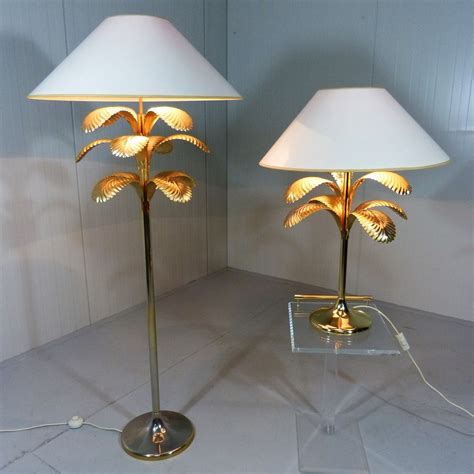 Vintage Palm Tree Floor Lamp And Table Lamp 93631