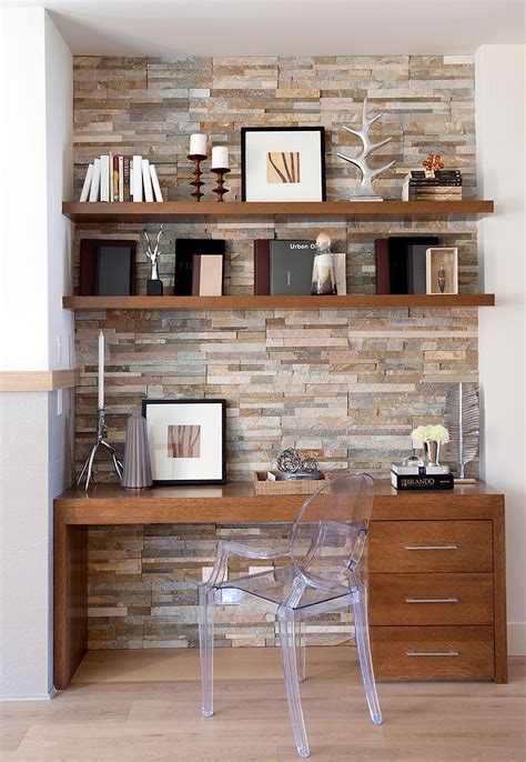 15 Exquisite Home Offices With Stone Walls Home Office And Craft Rooms Oficina En Casa