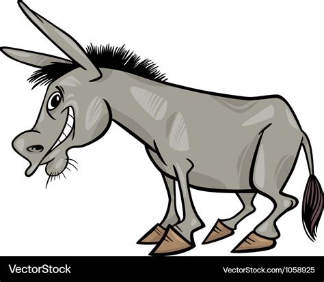 Cartoon Donkey Royalty Free Vector Image Vectorstock