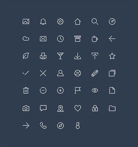 2000 Beautiful Free Outline Icons For Graphic And Web Designers