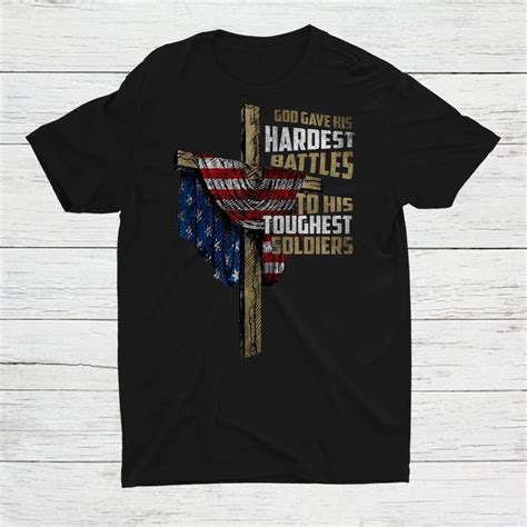 God Gave His Hardest Battles To His Toughest Soldiers Cancer Shirt Teeuni