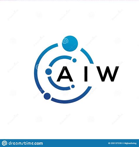 Aiw Letter Logo Design On Black Background Aiw Creative Initials