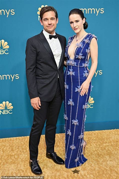 Rachel Brosnahan Takes The Plunge In Pamella Roland Gown At Emmys Jason Ralph Rachel