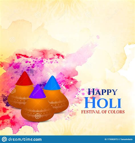 Beautiful Happy Holi Indian Festival Background Stock Vector