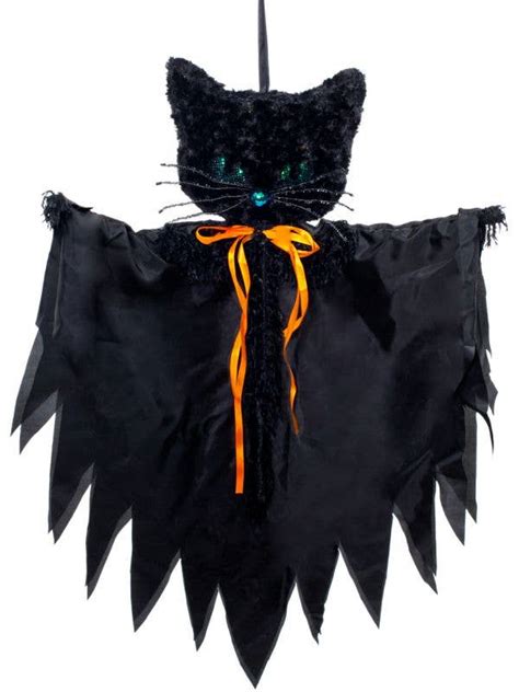 Light Up Hanging Black Cat Decoration Black Cat Halloween Decoration