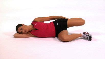 This will stretch the abdominal. side lying quad hip flexor stretch | HIP FLEXOR STETCHES ...