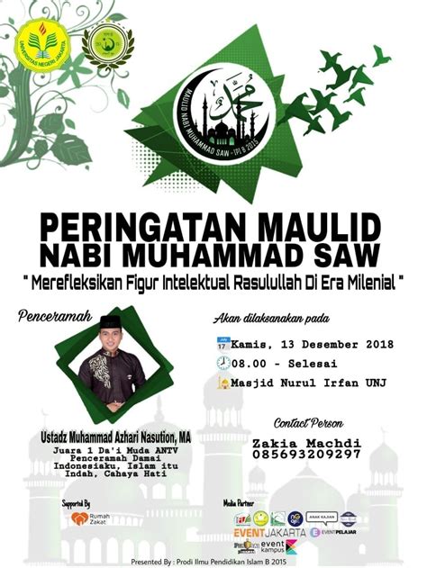 Poster Peringatan Maulid Nabi Muhammad Saw Eventkampus Com