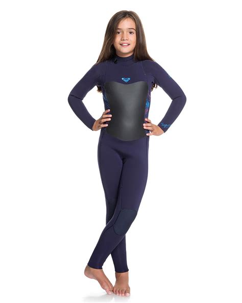 Roxy Girls 8 14 Syncro 32mm Back Zip Steamer Wetsuit Bluecoral Surfstitch