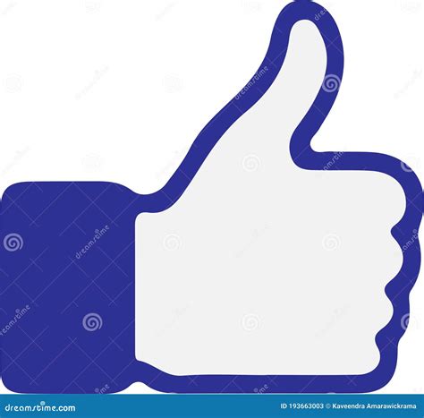 Facebook Thumb Like Button On White Editorial Stock Photo