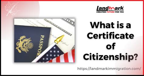 What Is A Certificate Of Citizenship Landmark