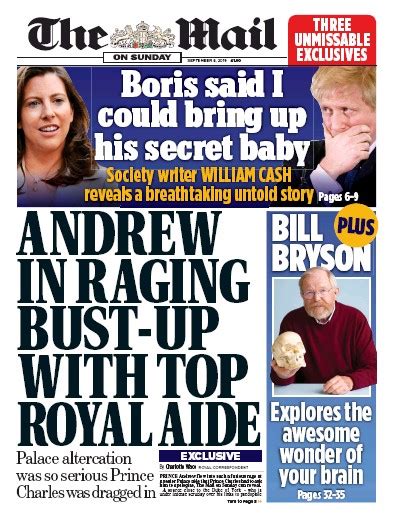 The Mail On Sunday Uk Front Page For 8 September 2019 Paperboy